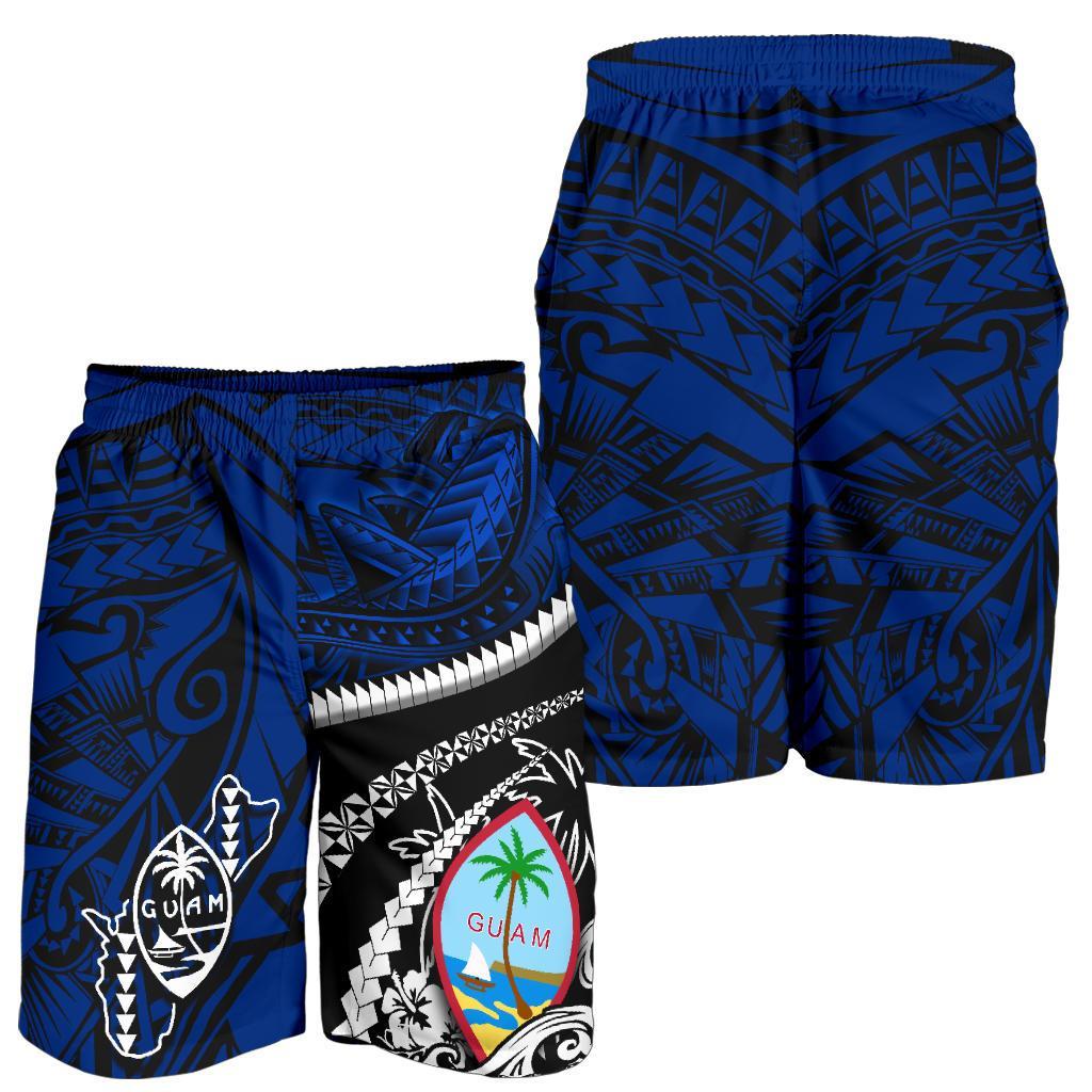 Guam Men Shorts Polynesian Shark Tattoo - Vibe Hoodie Shop