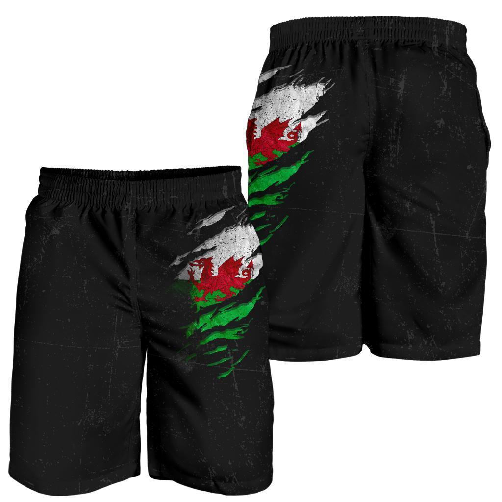 Wales In Me Men's Shorts - Special Grunge Style - Vibe Hoodie Shop