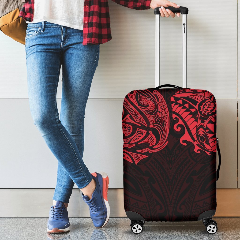 New Zealand Luggage Covers, Maori Polynesian Tattoo Red - Vibe Hoodie Shop