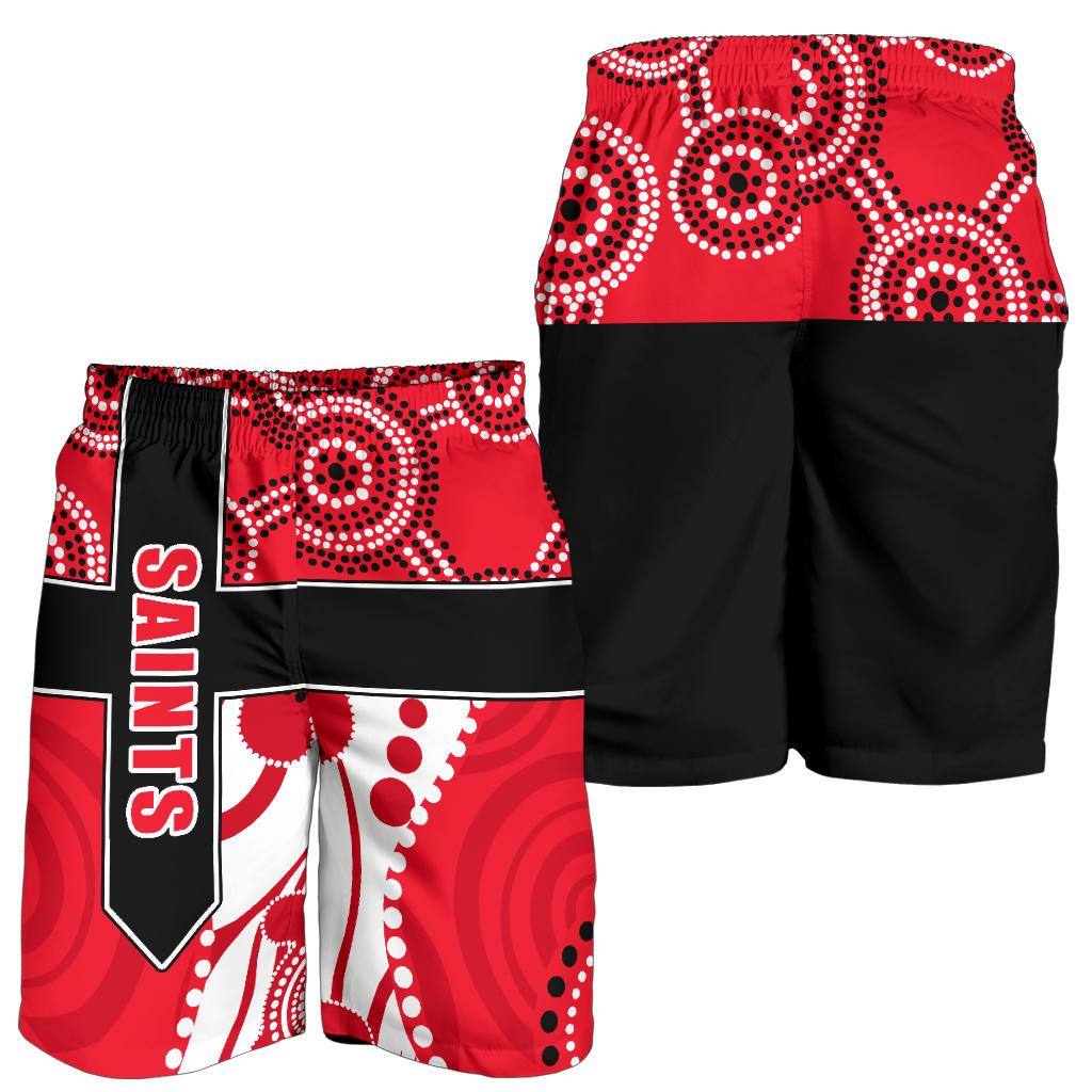 Saints Enthusiasm Men Shorts St Kilda Indigenous - Vibe Hoodie Shop