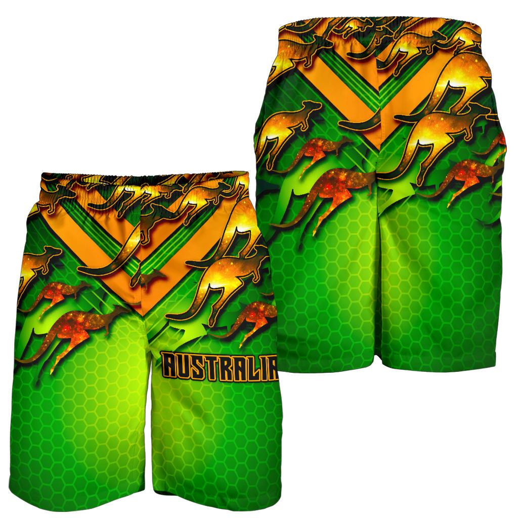 Men's Shorts - Australian Kangaroo Shorts Aussie National Colors - Vibe Hoodie Shop