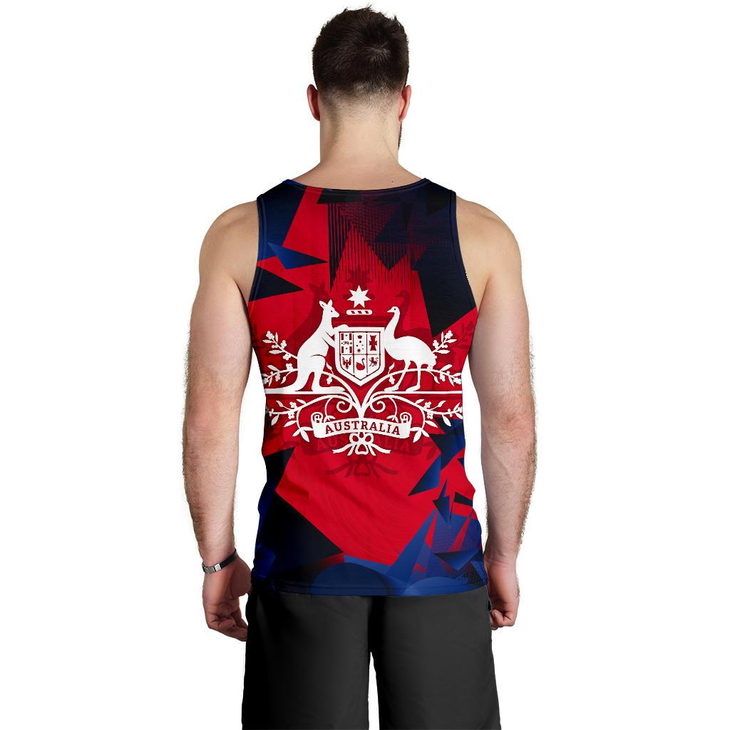 Men Tank Top - Australian Coat Of Arms Mens Tank Kangaroo Symbol - Vibe Hoodie Shop