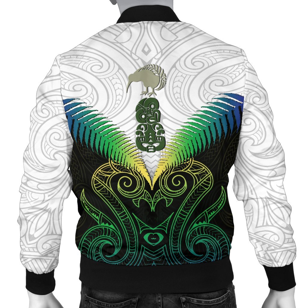 Maori Manaia New Zealand Men Bomber Jacket Rasta - Vibe Hoodie Shop