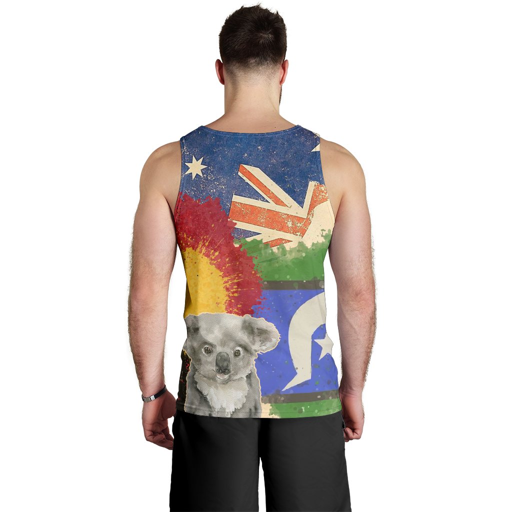 Men's Tank Top - Flag Combination with Koala - Vibe Hoodie Shop