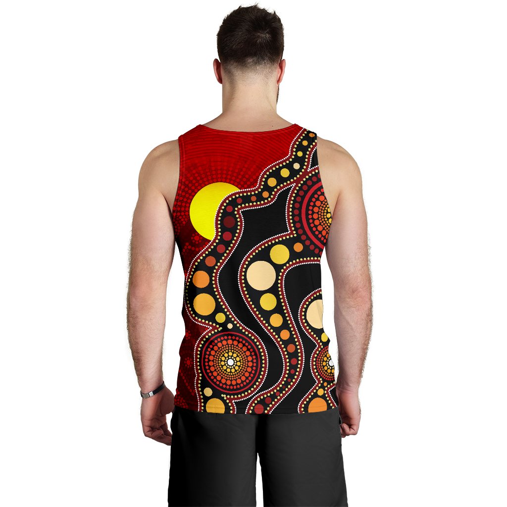 Custom Men's Tank Top Australia Aboriginal Lives Matter Flag - Vibe Hoodie Shop