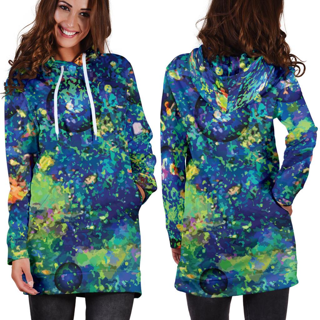 Australia Hoodie Dress - Opal Gemstone Hoodie Color Art - Vibe Hoodie Shop