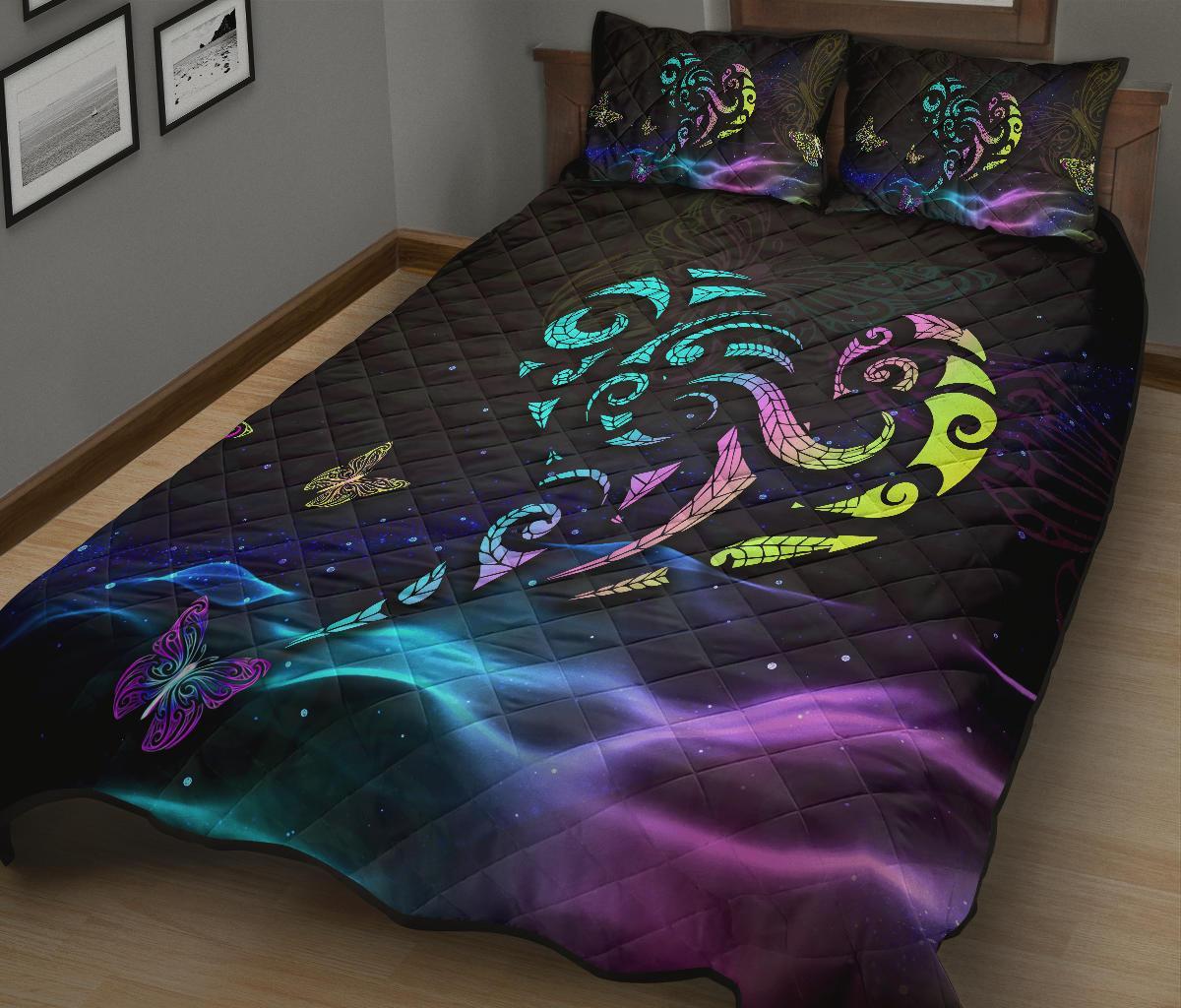 Light Maori New Zealand Quilt Bed Set - Vibe Hoodie Shop