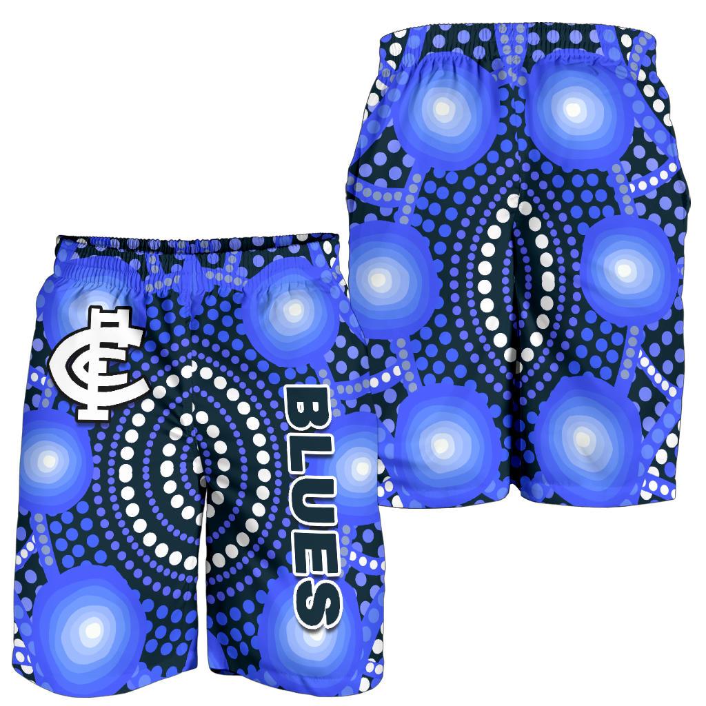 Blues Men Shorts Carlton Bright Indigenous - Vibe Hoodie Shop