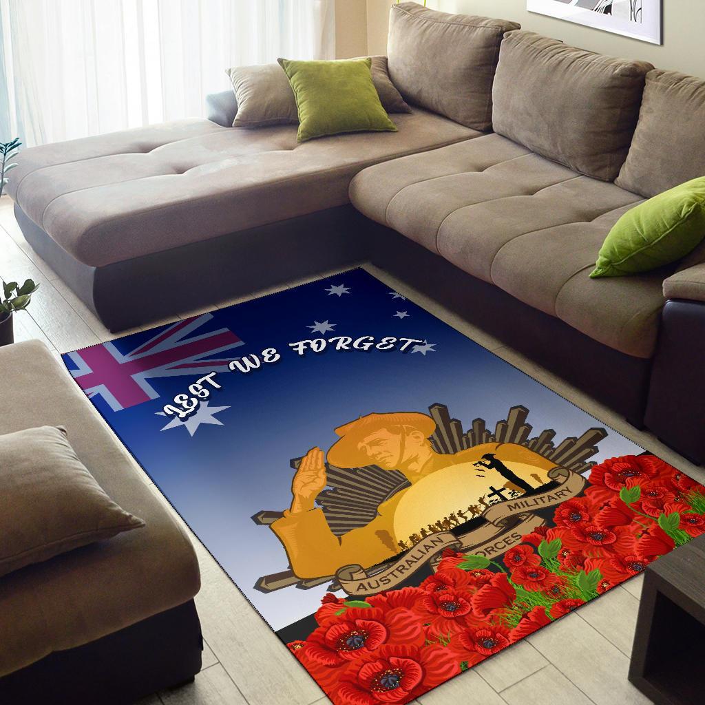 Area Rug - Australia ANZAC Day 2020 And Soldiers - Vibe Hoodie Shop