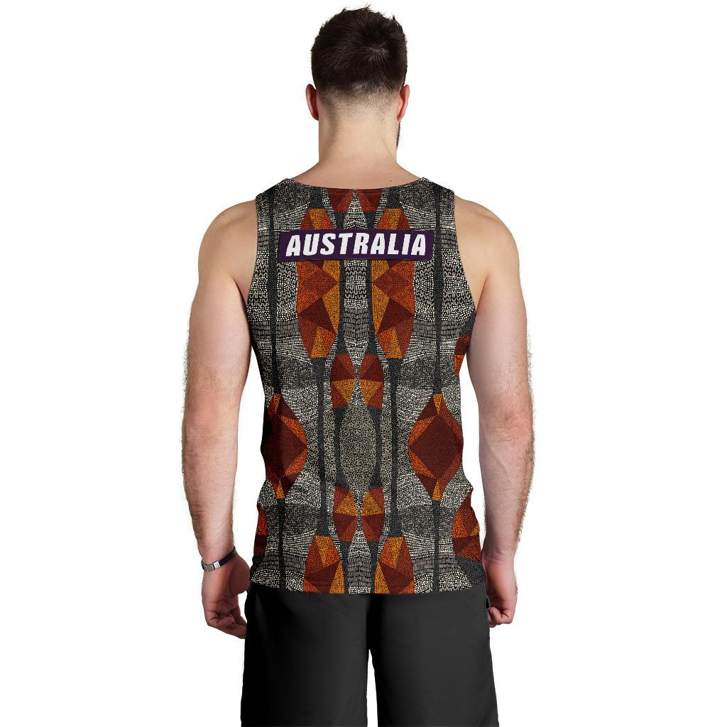 Men Tank Top - Kangaroo Mens Tank Aussie Pride - Vibe Hoodie Shop