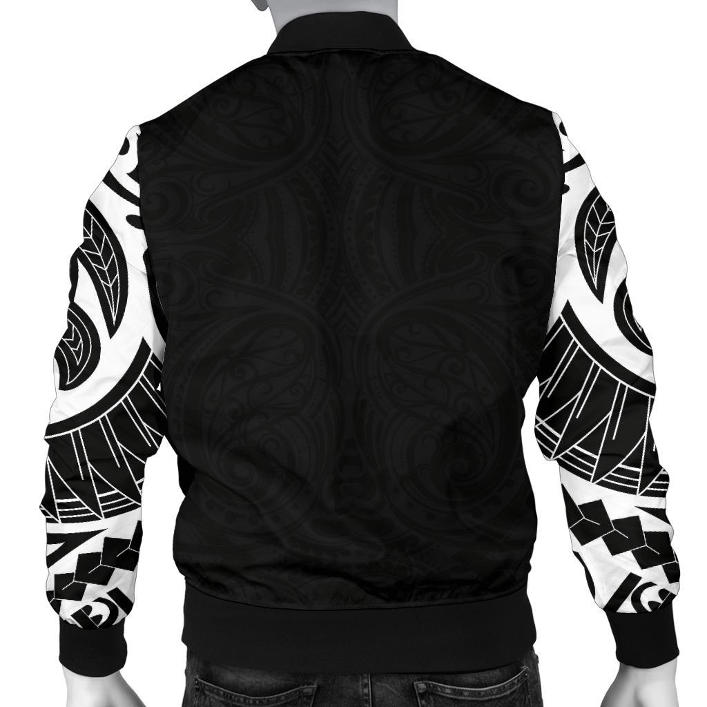 New Zealand Men's Bomber Jacket, Maori Taumutu Tattoo - Vibe Hoodie Shop