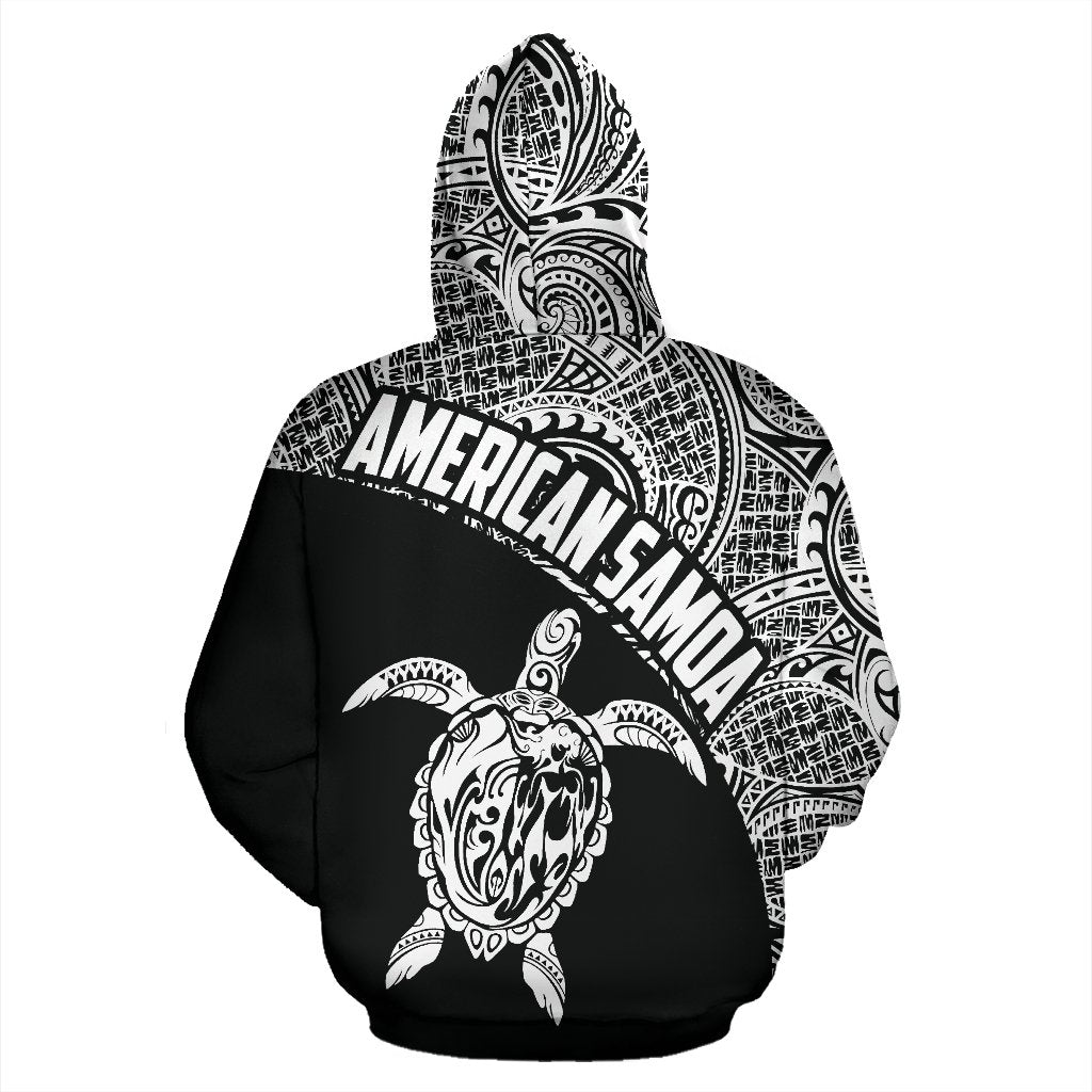 American Samoa Hoodie Turtle Mermaid Polynesian Wave - White Version - Vibe Hoodie Shop