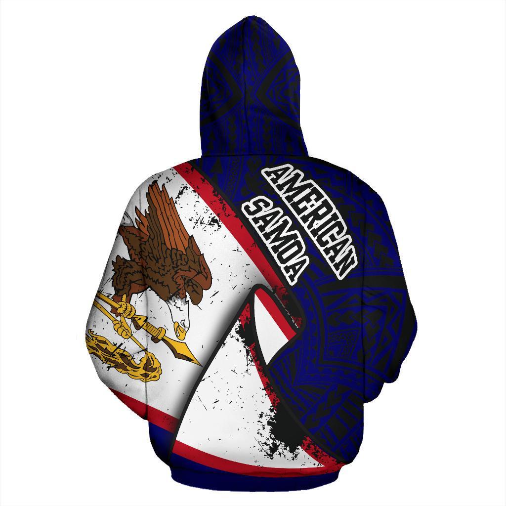 American Samoa Special Grunge Flag Pullover Hoodie - Vibe Hoodie Shop