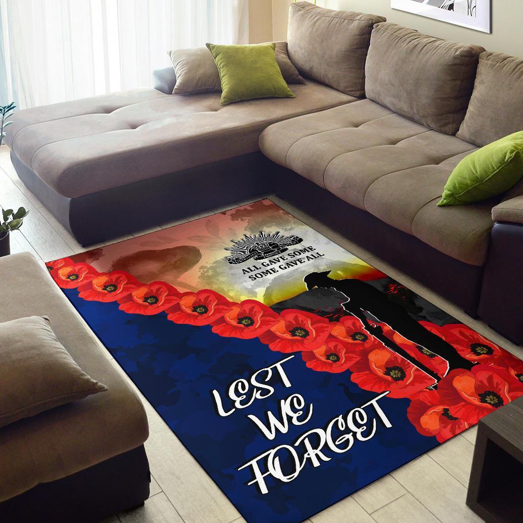 ANZAC Lest We Forget Area Rug - All Gave Some, Some Gave All - - Vibe Hoodie Shop