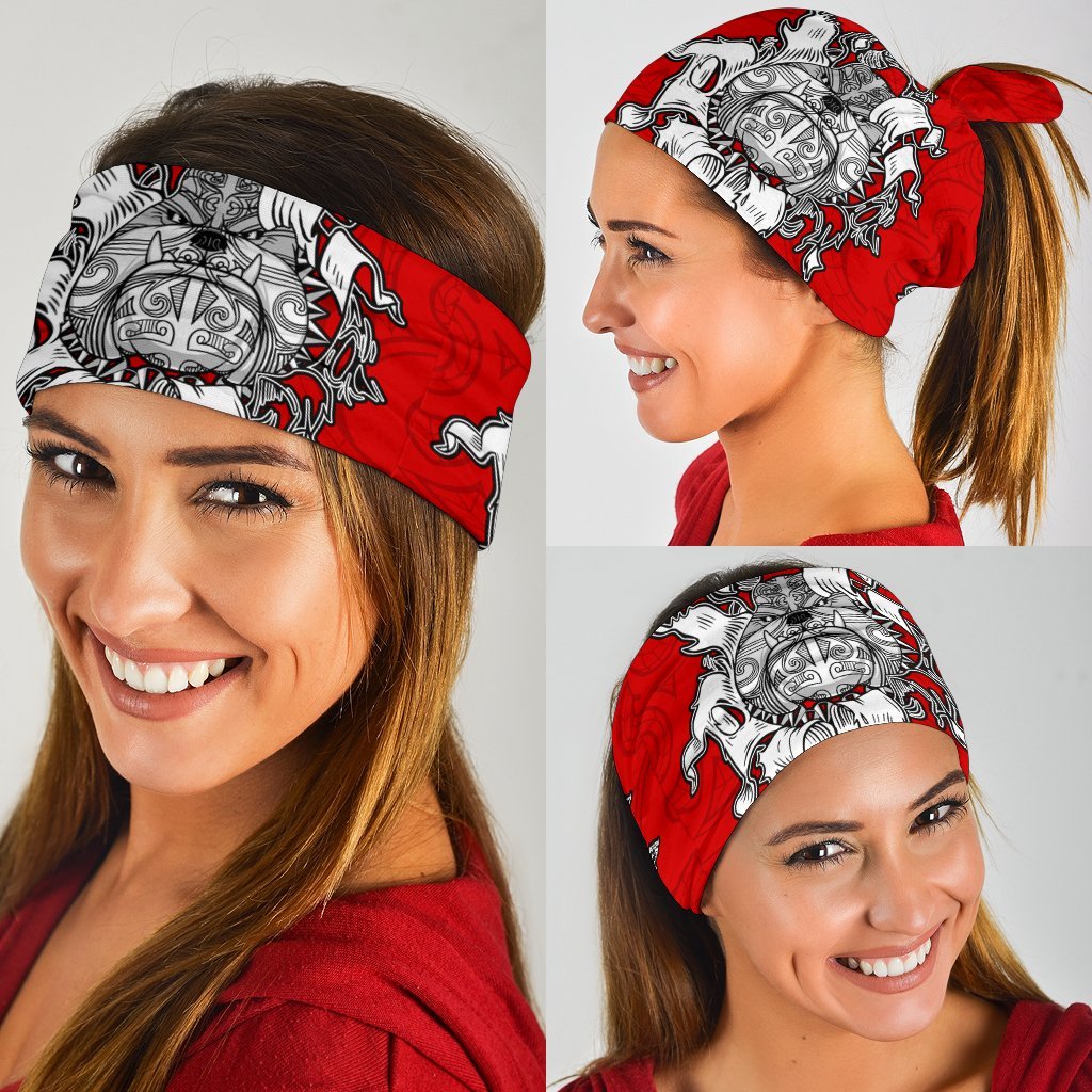 Maori Bulldog Bandana, New Zealand Bandana - Red - Vibe Hoodie Shop