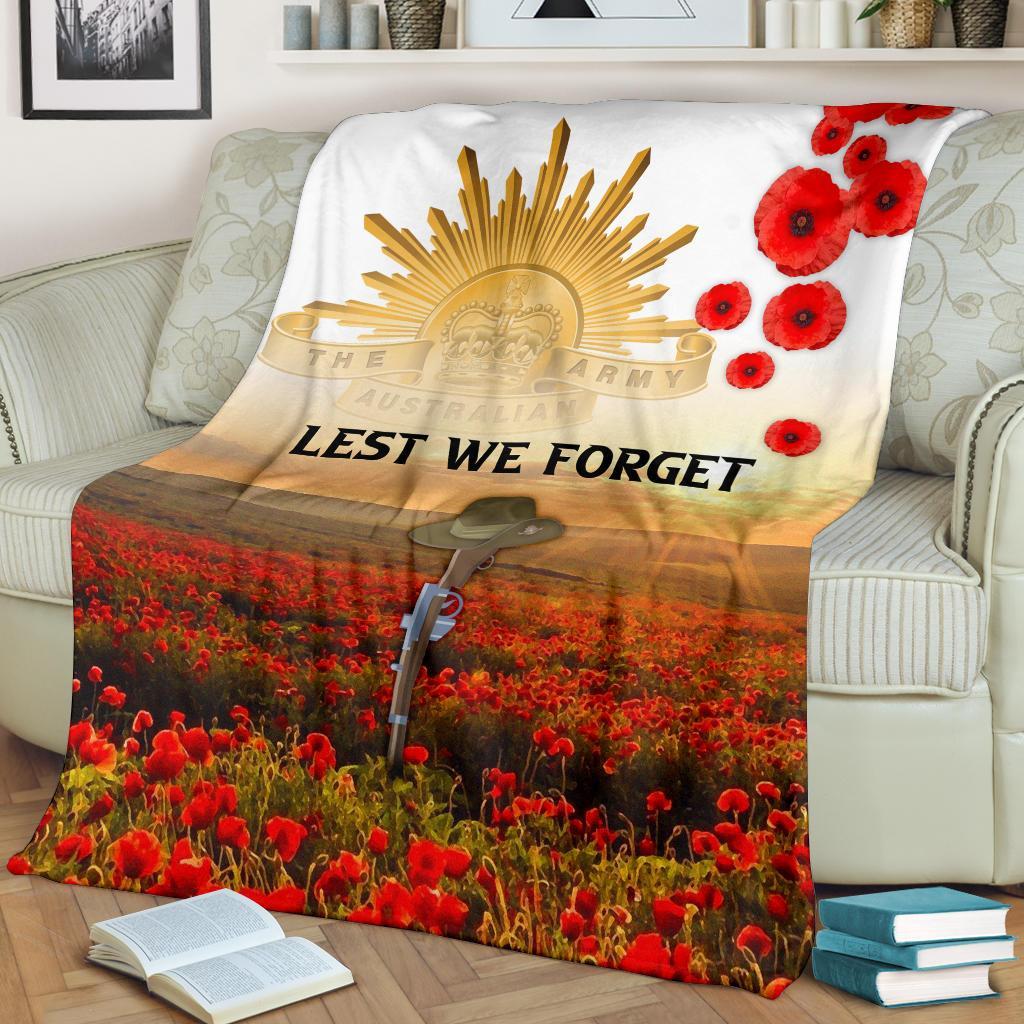ANZAC Day 2021 Premium Blanket - We Will Remember Them - Vibe Hoodie Shop
