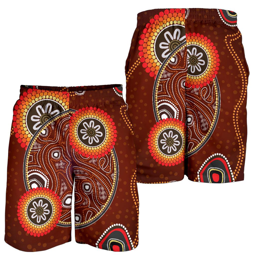 Aboriginal Shorts, Indigenous Universal Dot Painting Men - Vibe Hoodie Shop