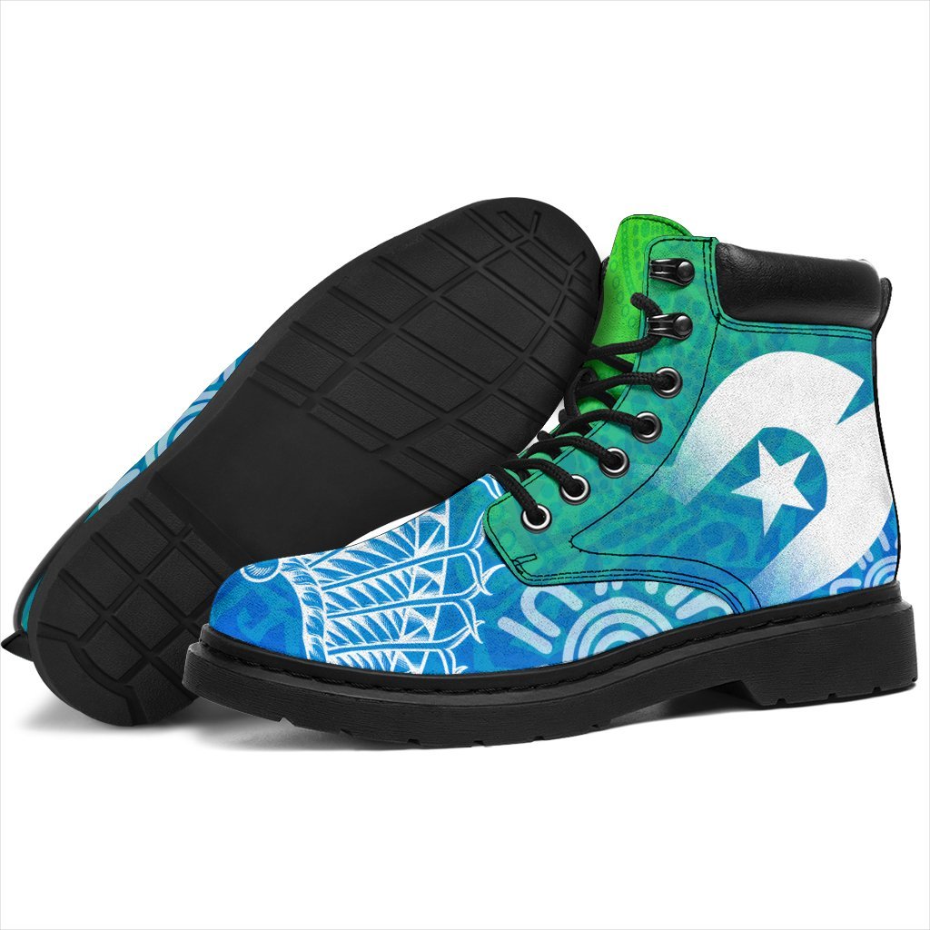 torres-strait-islander-all-season-boots-dhari-mask-ocean-style