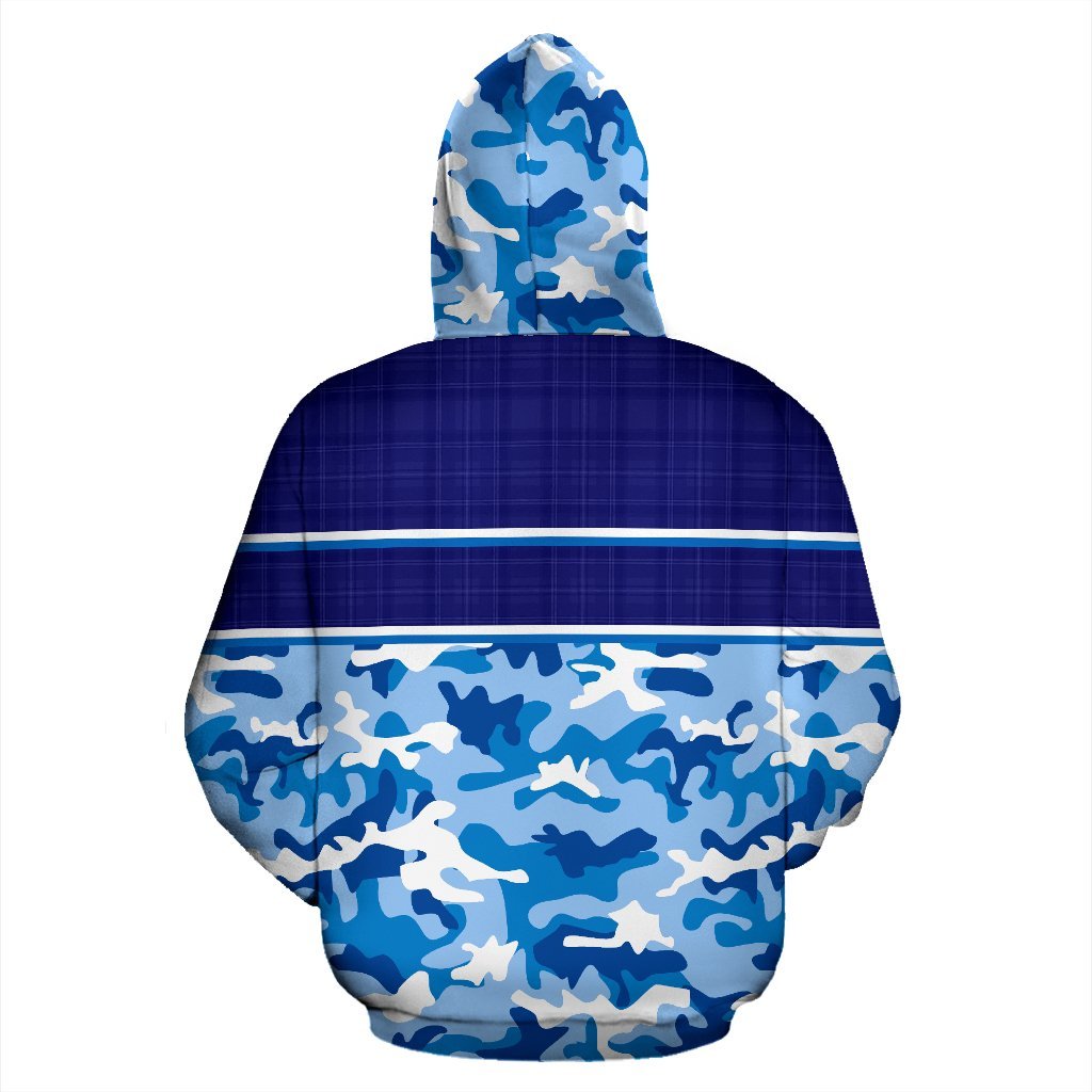 Scotland Blue Camo Zipper Hoodie - Vibe Hoodie Shop