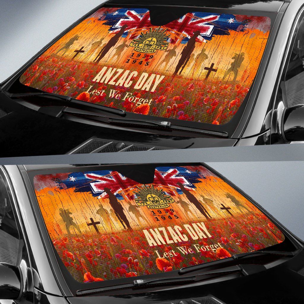 Australia ANZAC Day 2021 Auto Sun Shades - ANZAC Day Commemoration 1939 - 1945 - Vibe Hoodie Shop