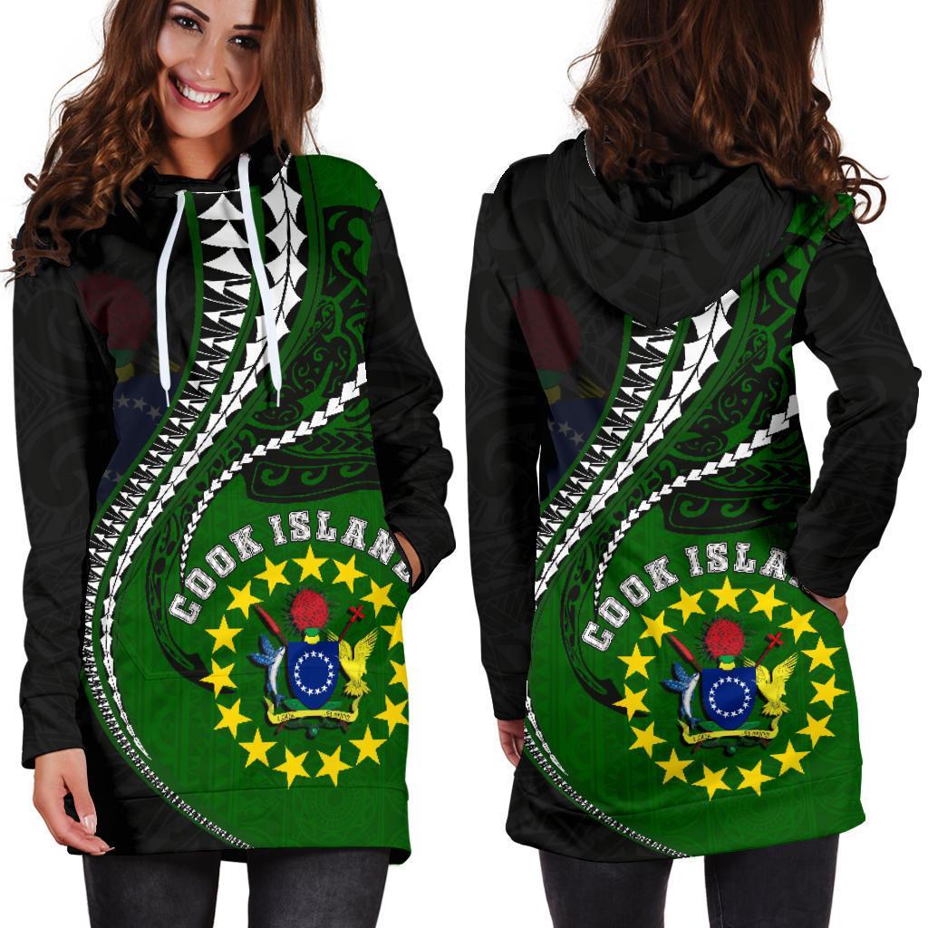 Cook Islands Women's Hoodie Dress Kanaloa Tatau Gen Ck - Vibe Hoodie Shop