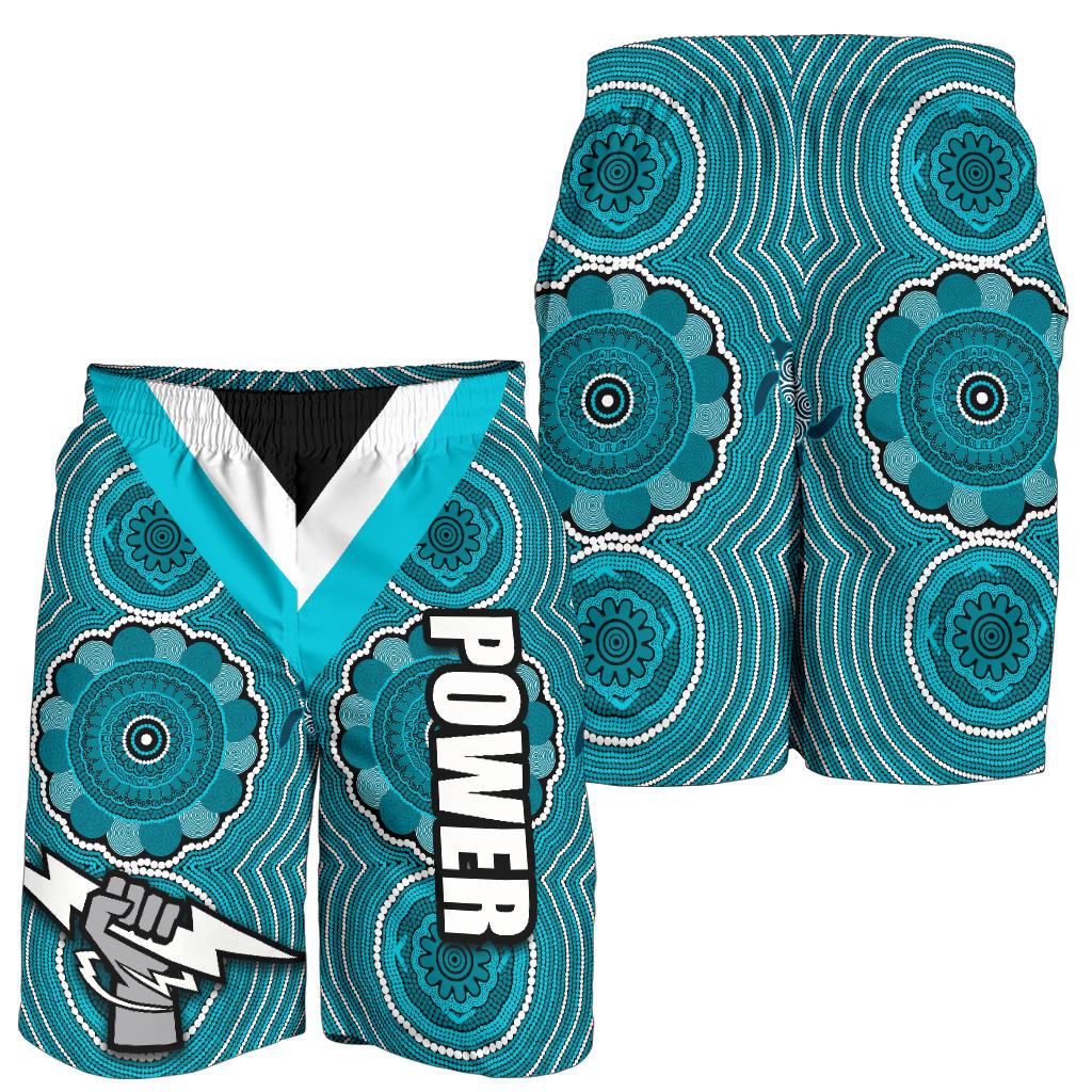 Port Adelaide All Over Print Men's Shorts Power - Vibe Hoodie Shop