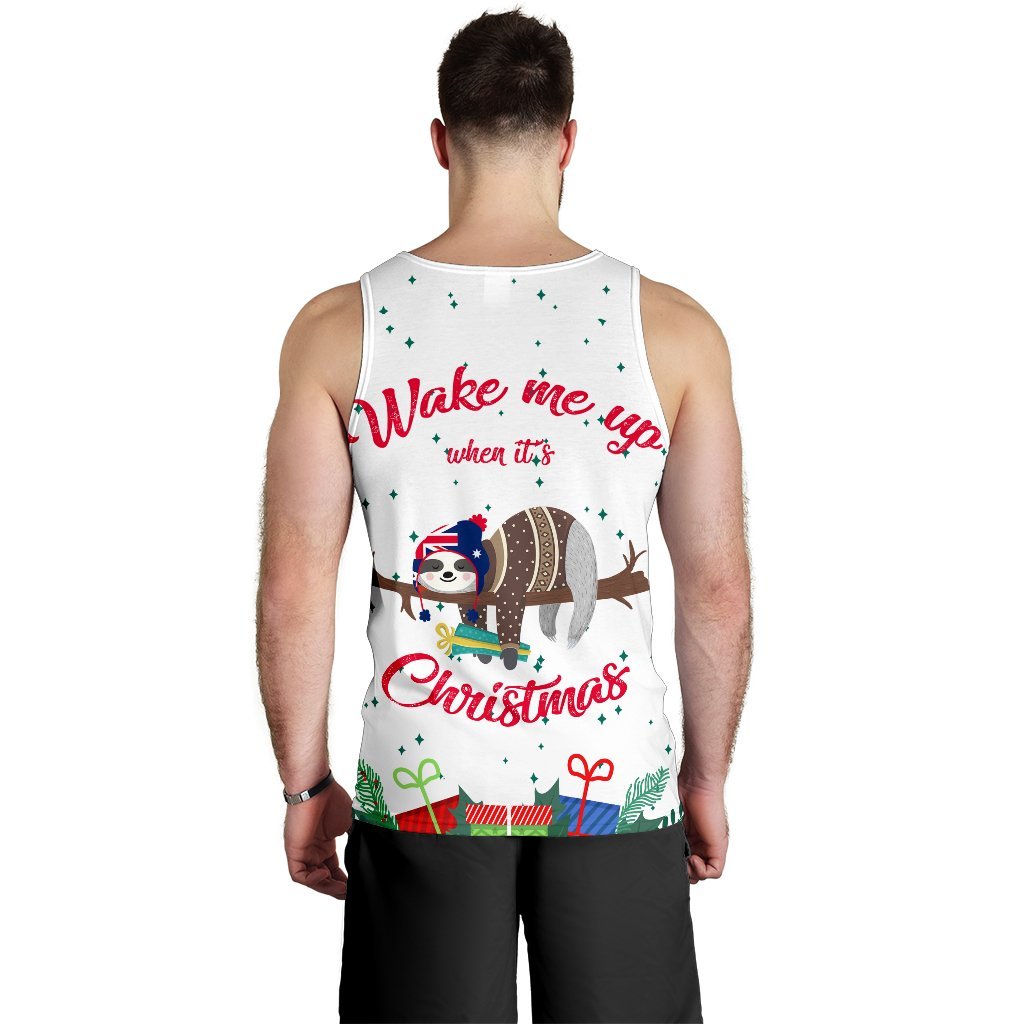 Australia Christmas Men's Tank Top White - Merry Christmas - Vibe Hoodie Shop