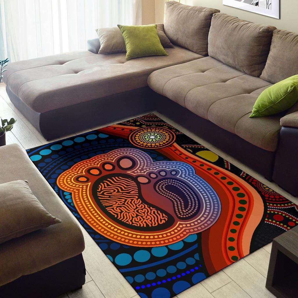 Aboriginal Area Rug - Mother And Son Foot - Vibe Hoodie Shop