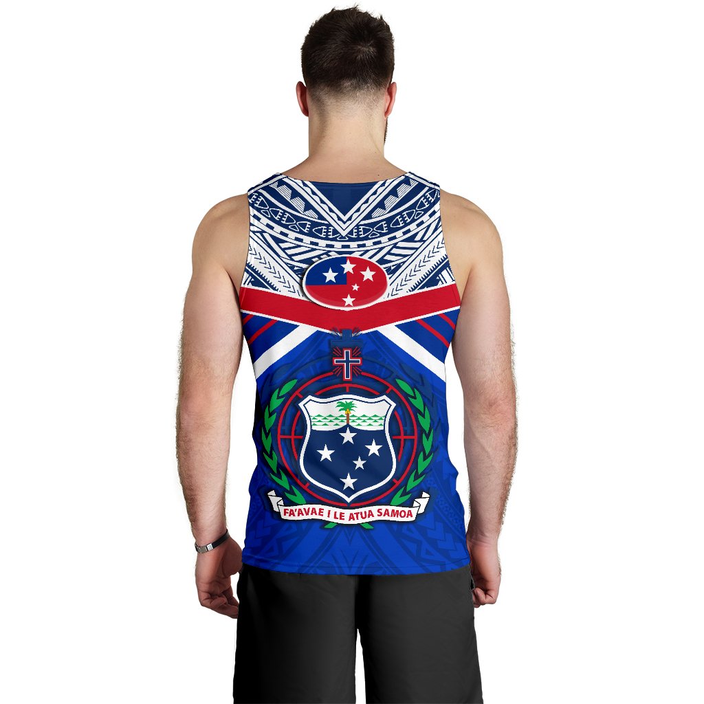 Manu Samoa Men Tank Top Simple Coat Of Arms Rugby - Vibe Hoodie Shop