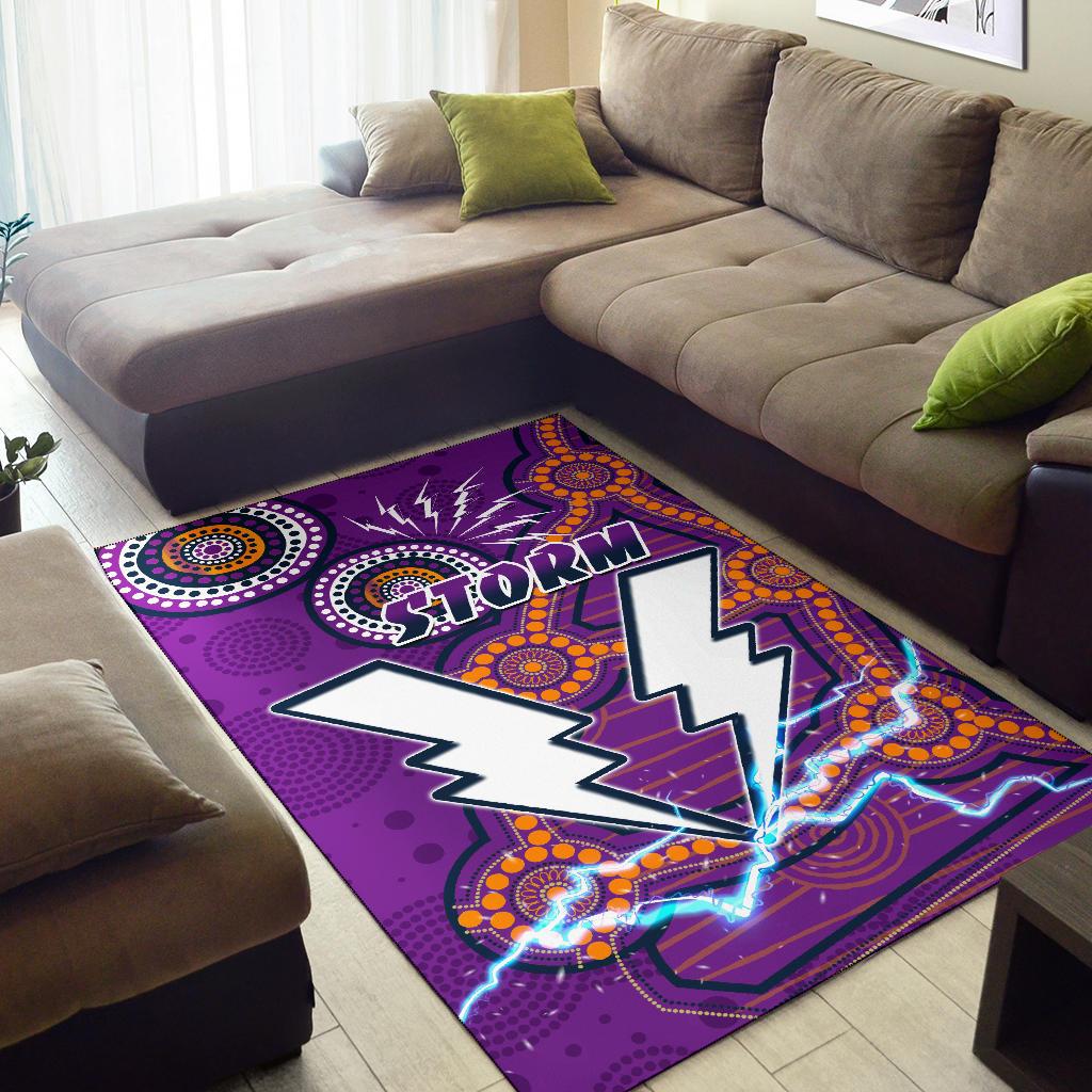 Storm Area Rug Melbourne Indigenous Thunder - Vibe Hoodie Shop