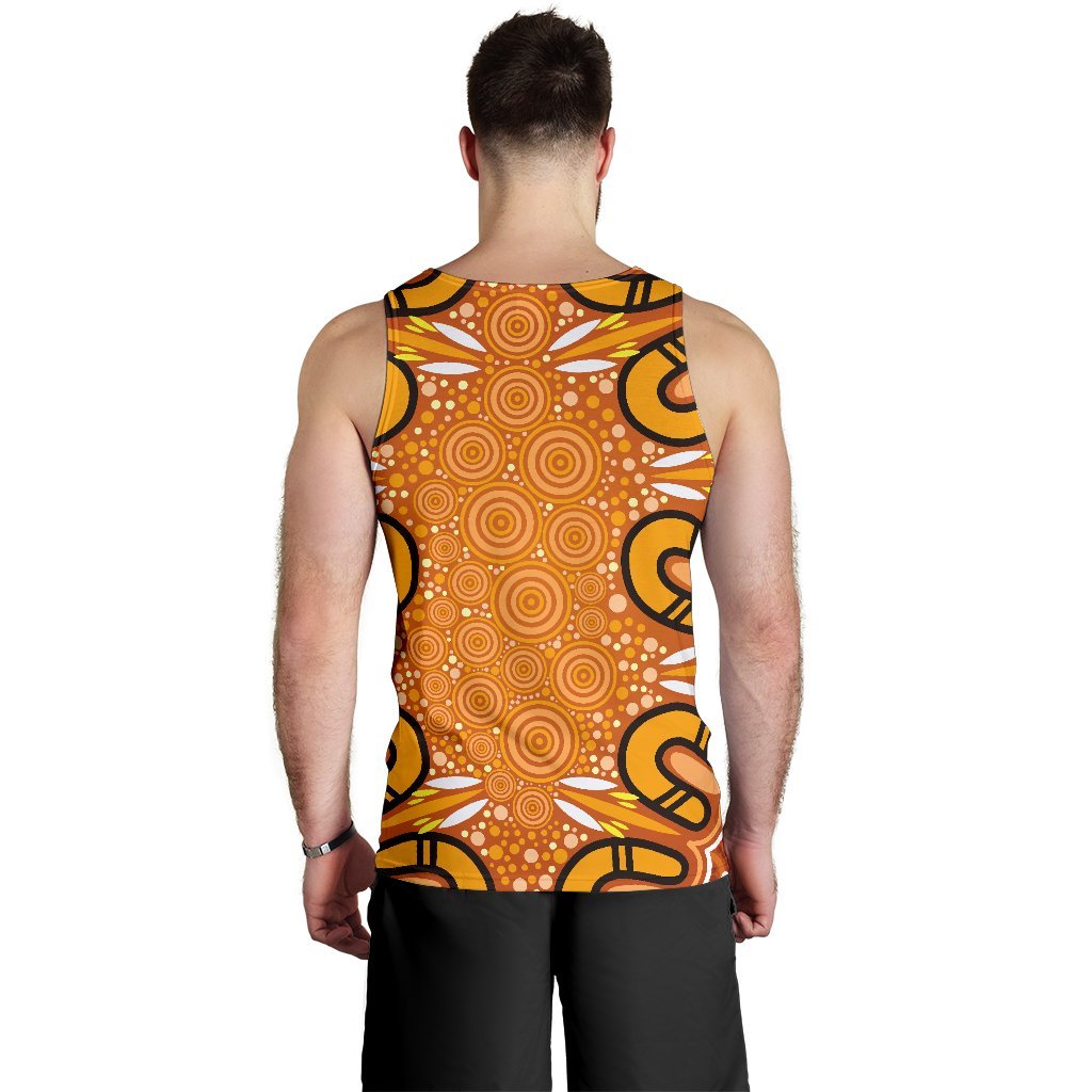 Aboriginal Men's Tank Top - Indigenous Art Patterns Ver03 - Vibe Hoodie Shop