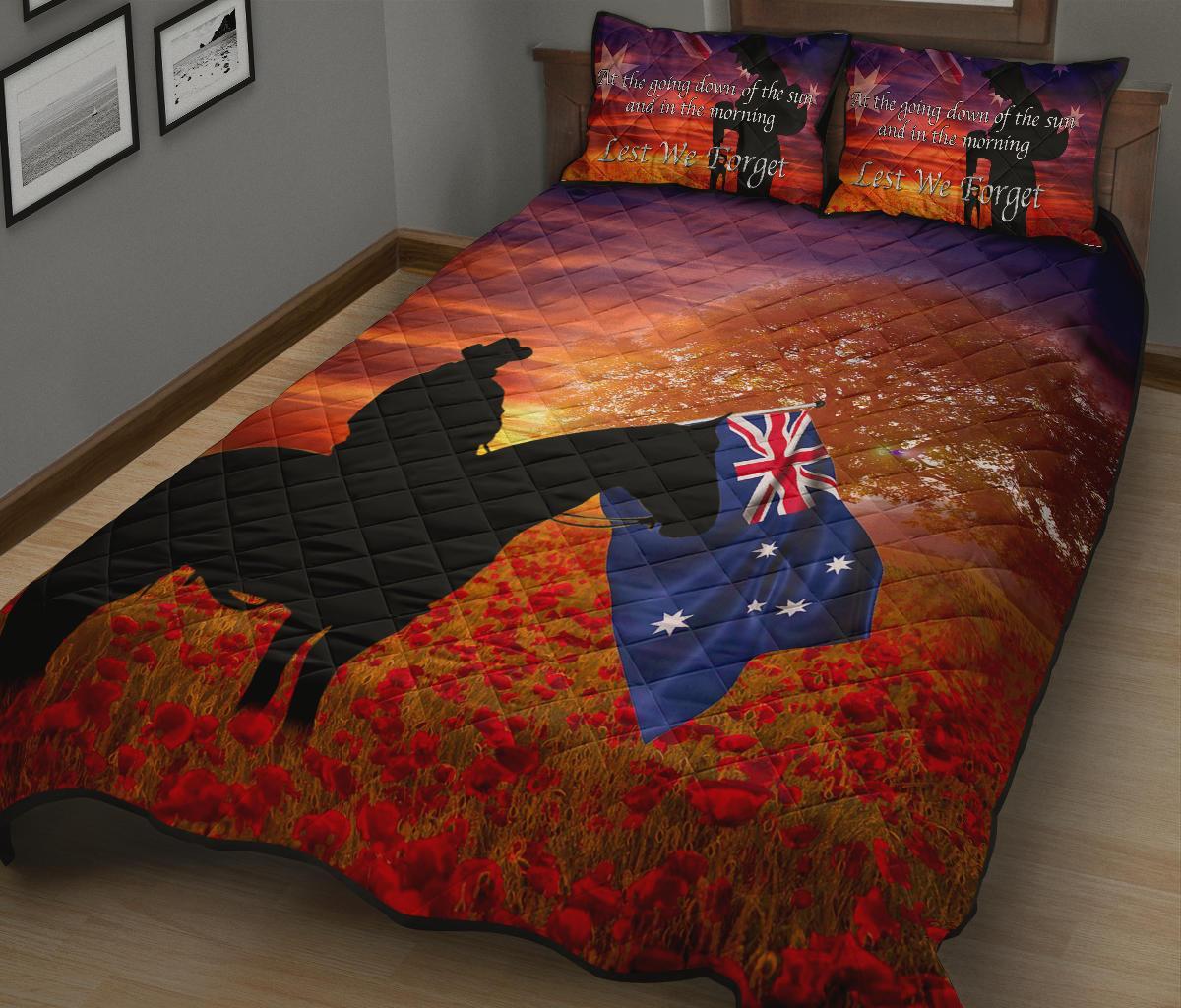 ANZAC Day 2021 Quilt Bed Set - Lest We Forget - Vibe Hoodie Shop