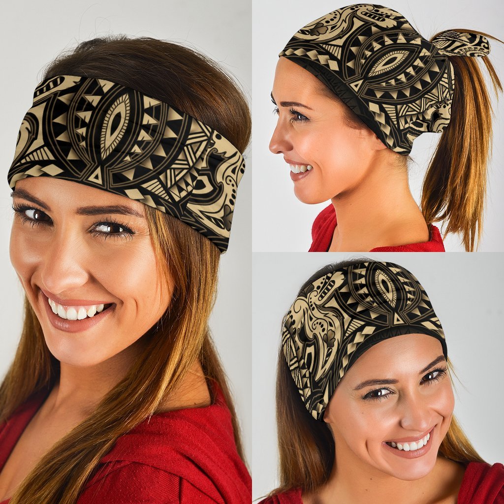 New Zealand Wolf Maori Tattoo Bandana - Gold - Vibe Hoodie Shop