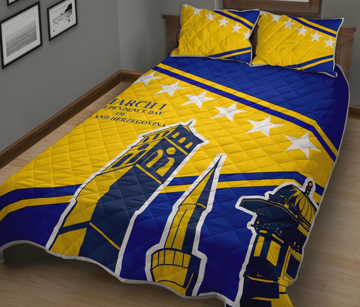 Quilt Bed Set - Bosnia and Herzegovina - Vibe Hoodie Shop