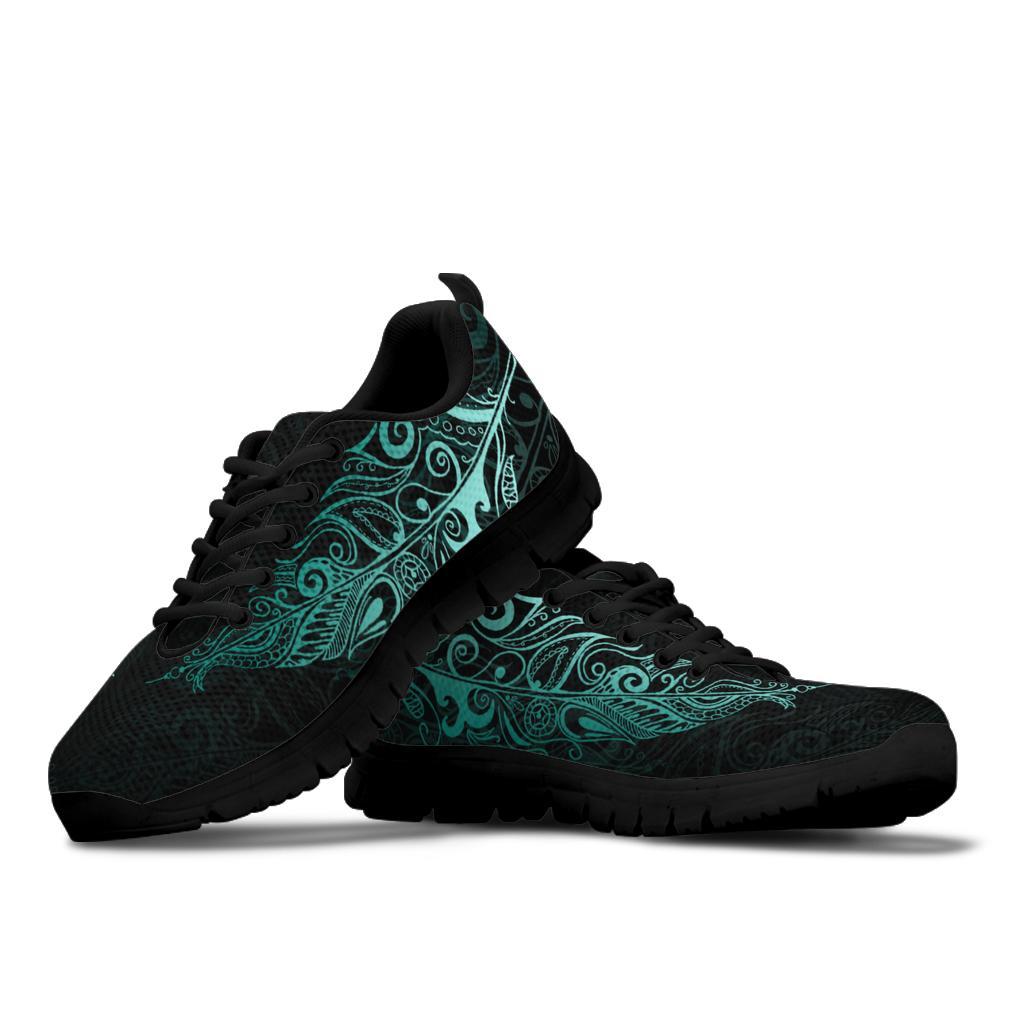 Light Silver Fern New Zealand Sneakers - Turquoise - Vibe Hoodie Shop