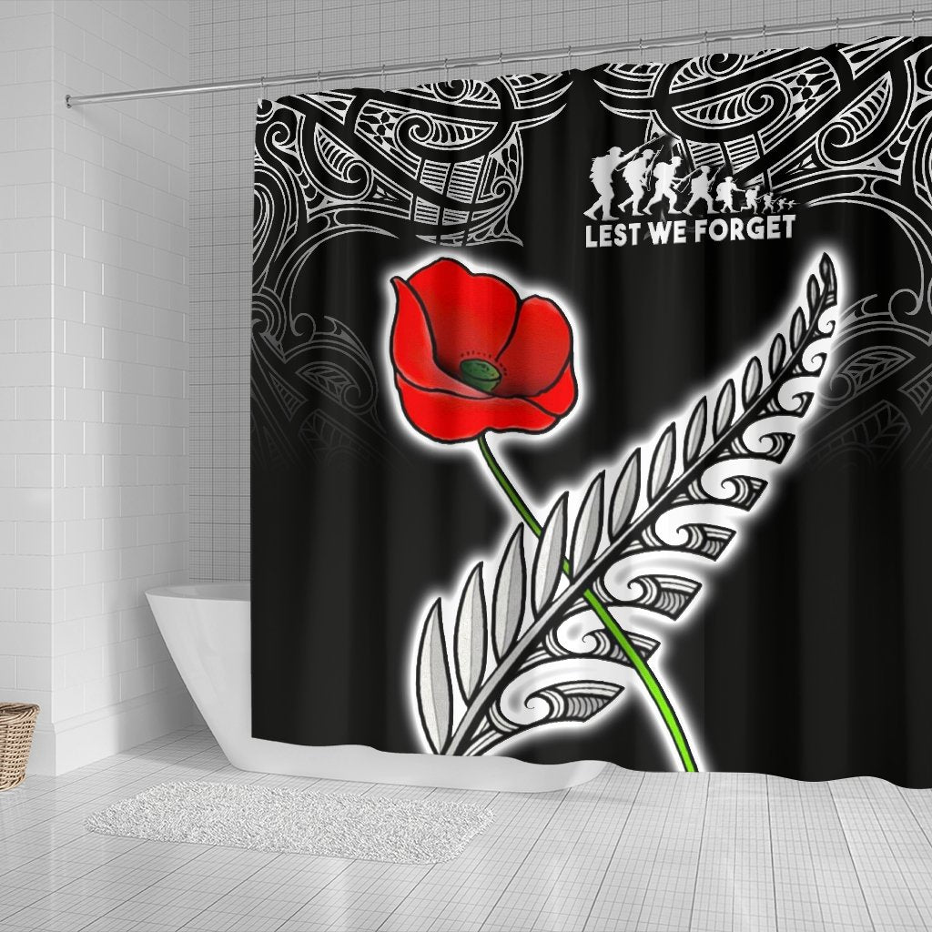 anzac-australia-and-new-zealand-shower-curtain-poppy-fern-lest-we-forget