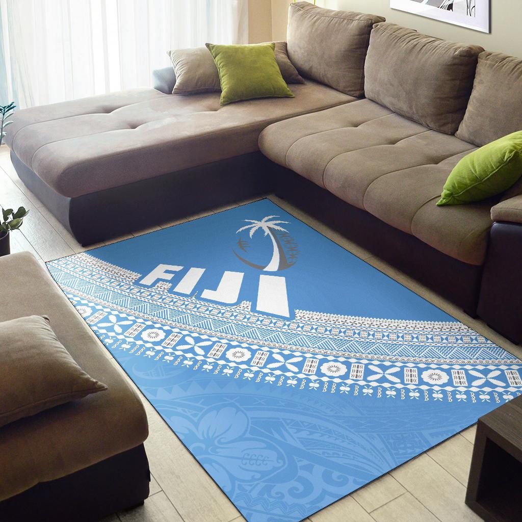 Fiji Tapa Rugby Area Rug version Style You Win - Blue - Vibe Hoodie Shop