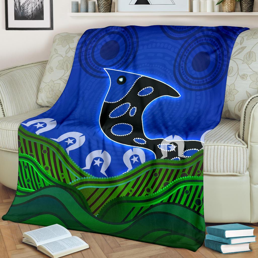 Premium Blanket - Torres Strait Dot Patterns - Vibe Hoodie Shop