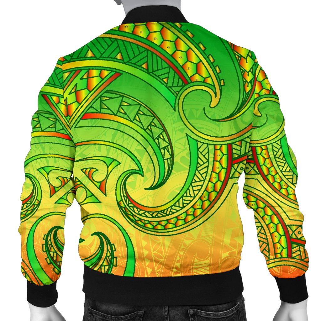 New Zealand Maori Mangopare Men Bomber Jacket Polynesian - Rasta - Vibe Hoodie Shop