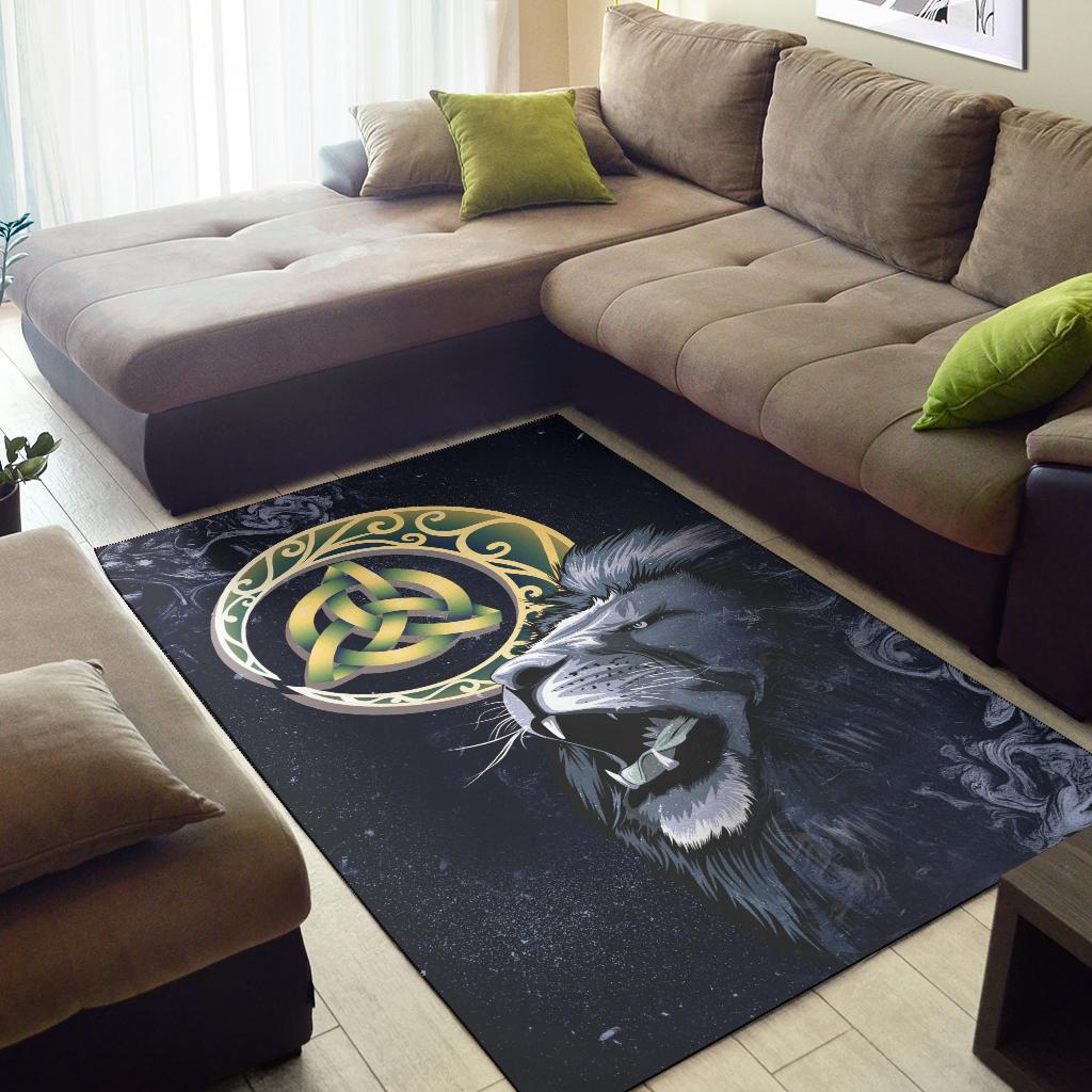 Scotland Area Rug - Scottish Lion and Celtic Moon - Vibe Hoodie Shop