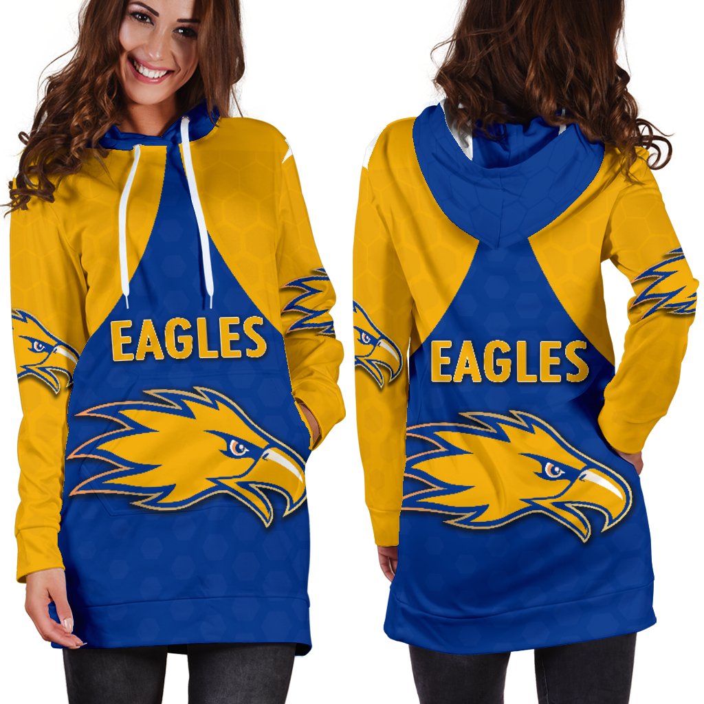 Eagles Hoodie Dress West Coast For Women - Royal Blue - Vibe Hoodie Shop