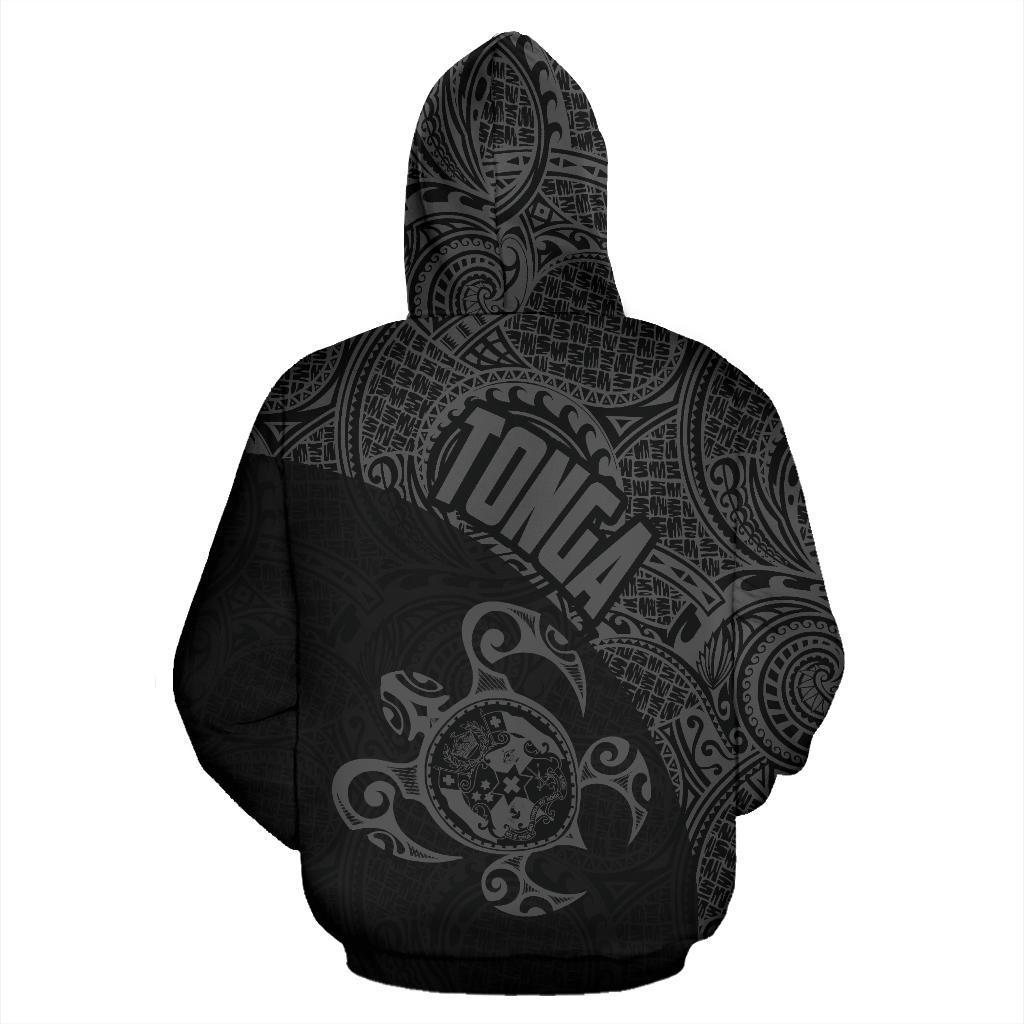 Zip Up Hoodie Tonga Coat Of Arms Turtle Polynesian Pattern 11 - Vibe Hoodie Shop