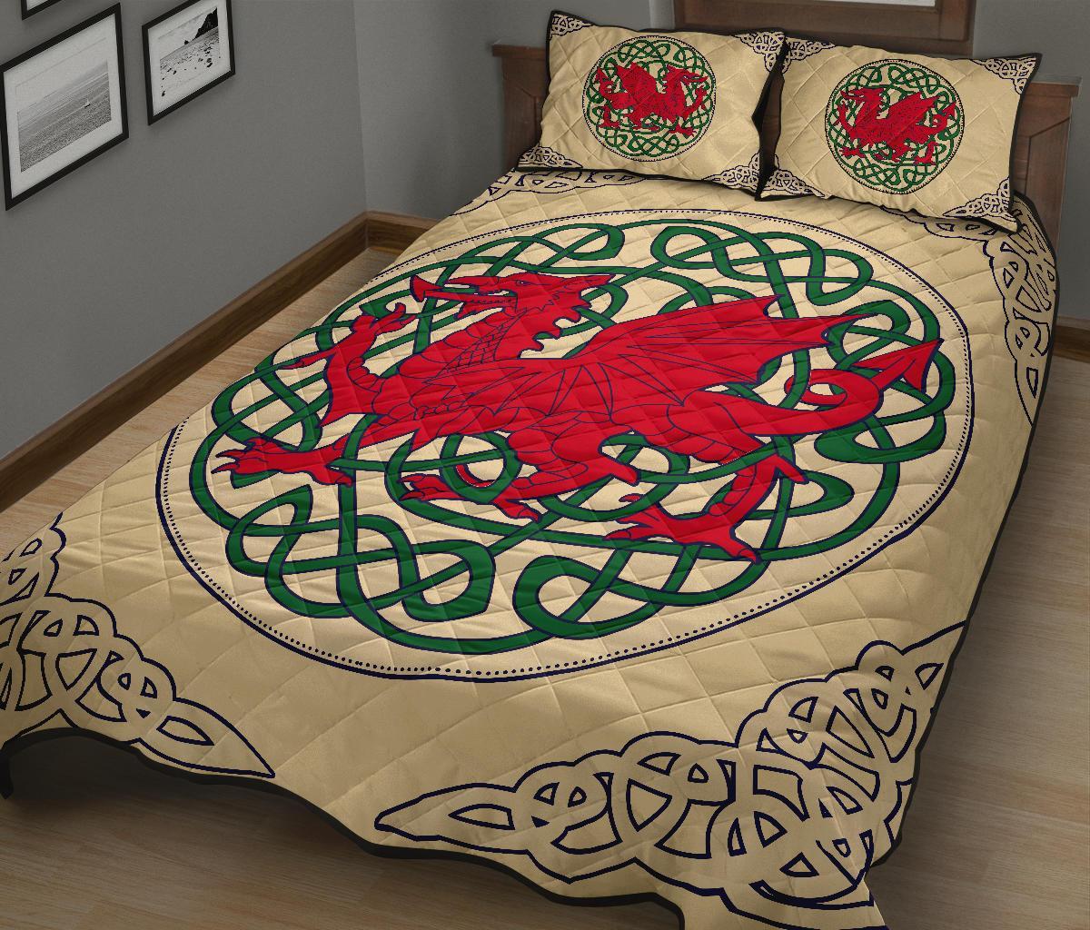 Wales Quilt Bed Set - Welsh Dragon Quilt Bed 04 - Vibe Hoodie Shop