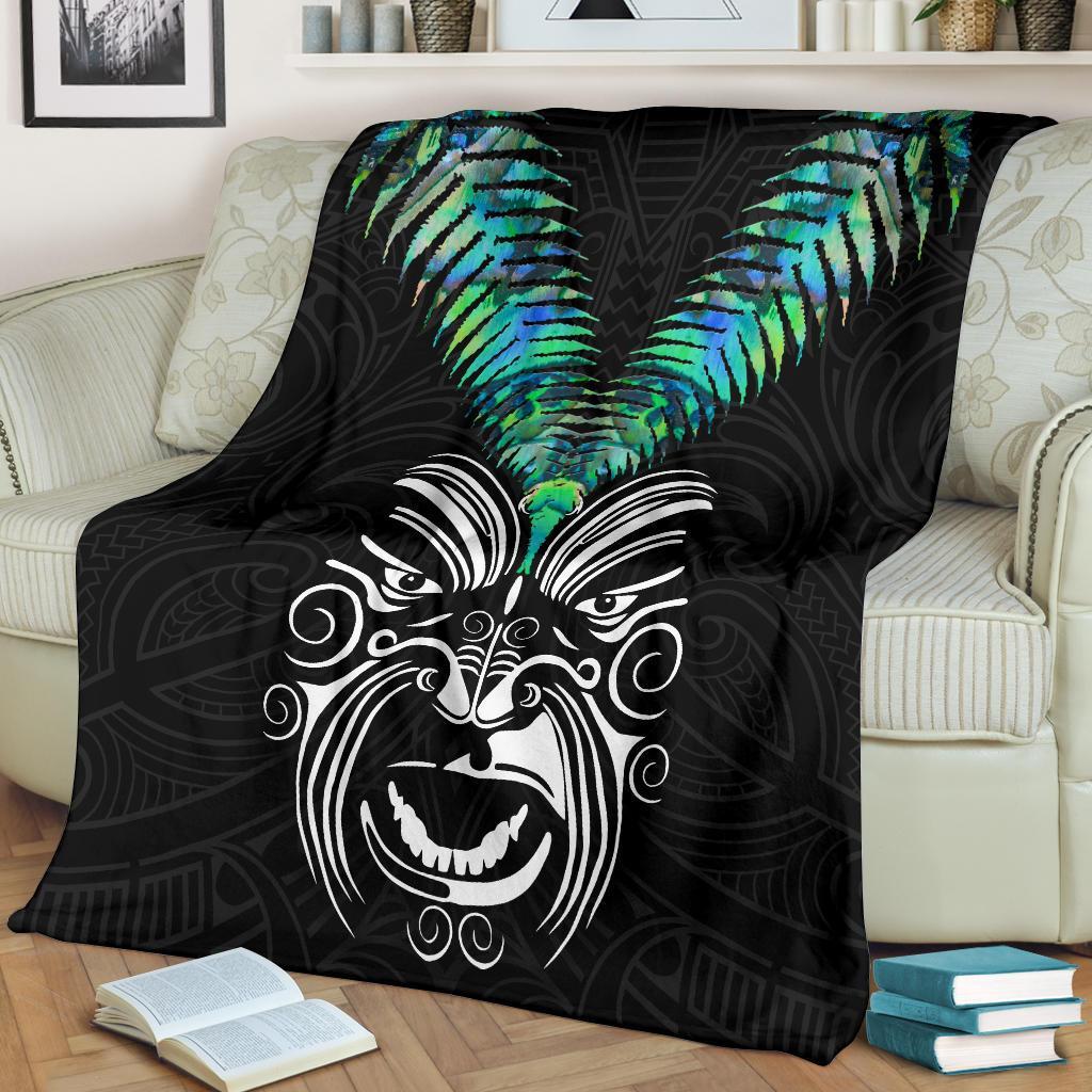 New Zealand Maori Moko Premium Blanket Paua Shell - Vibe Hoodie Shop