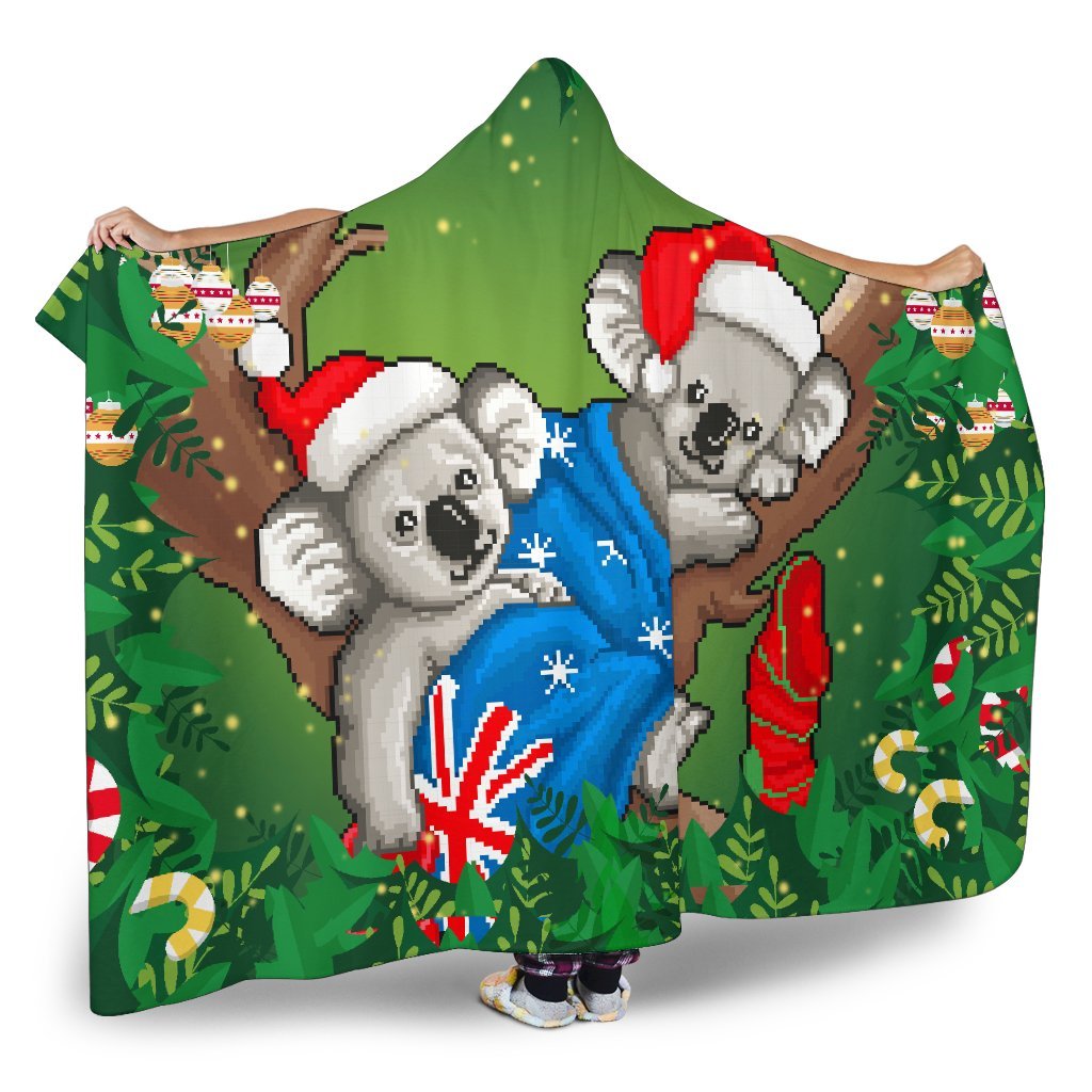 christmas-hooded-blanket-australia-flag-with-koala-ugly-christmas