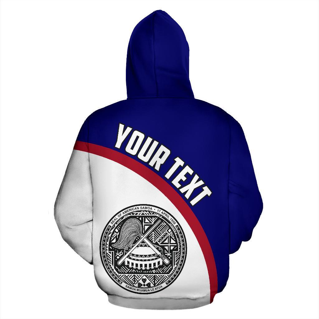 American Samoa Hoodie Coat Of Arms Wave (Custom) - Vibe Hoodie Shop