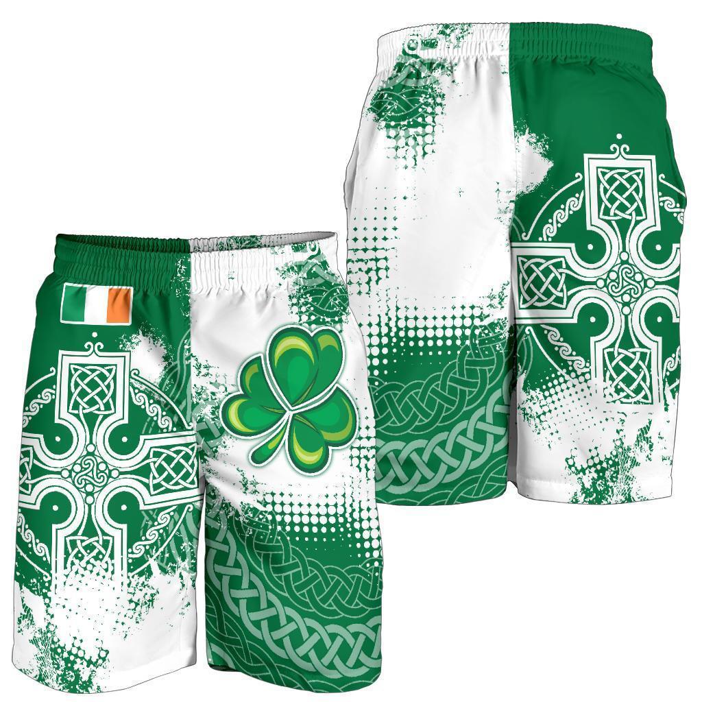 Ireland Celtic Men's Shorts - Irish Celtic Cross - Vibe Hoodie Shop