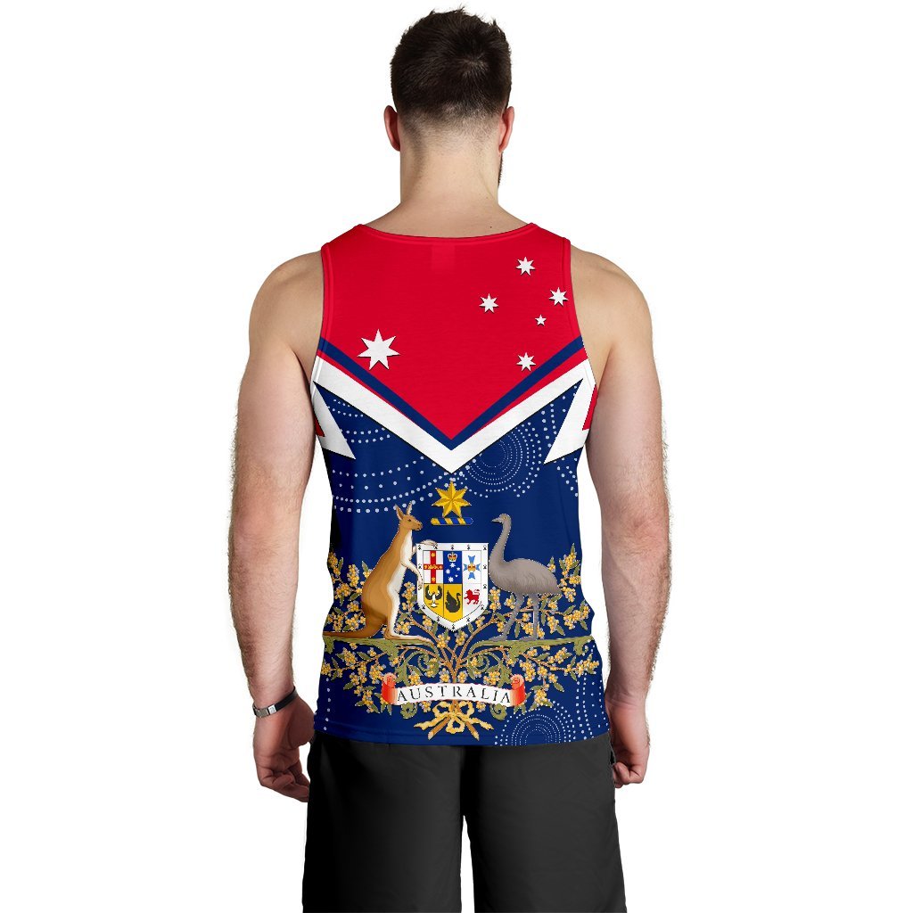 Men's Tank Top - Australian Coat Of Arms Flag Color - Vibe Hoodie Shop