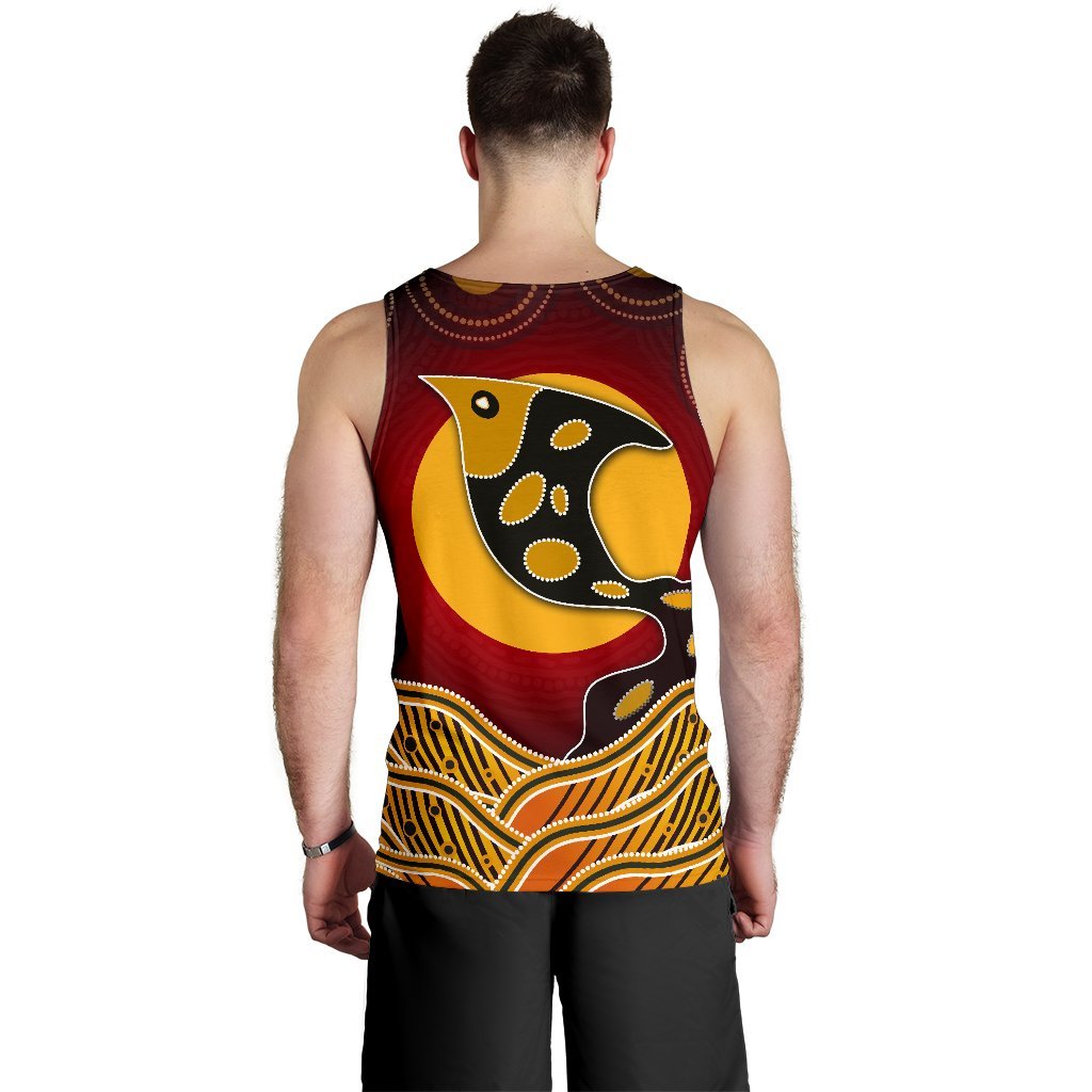 Men's Tank Tops - Aboriginal Dot Patterns Fish - Vibe Hoodie Shop