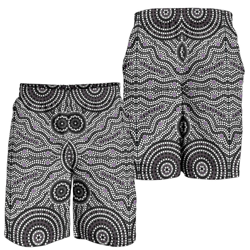 Aboriginal Shorts, Indigenous Dot Painting Short Men 04 - Vibe Hoodie Shop